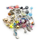 Surgical Steel 14 Gauge Belly Rings Randomly Picked - 10 Pack