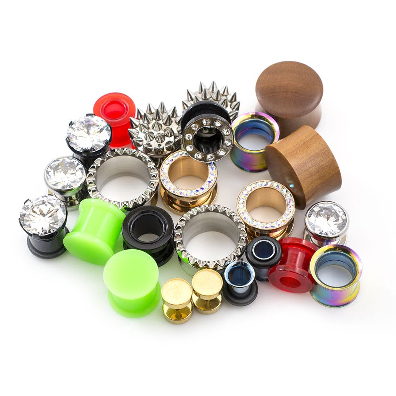 Stretched Ear Plug Tunnel 16 to 00 Gauge Random Assorted Kit - 6 Pairs