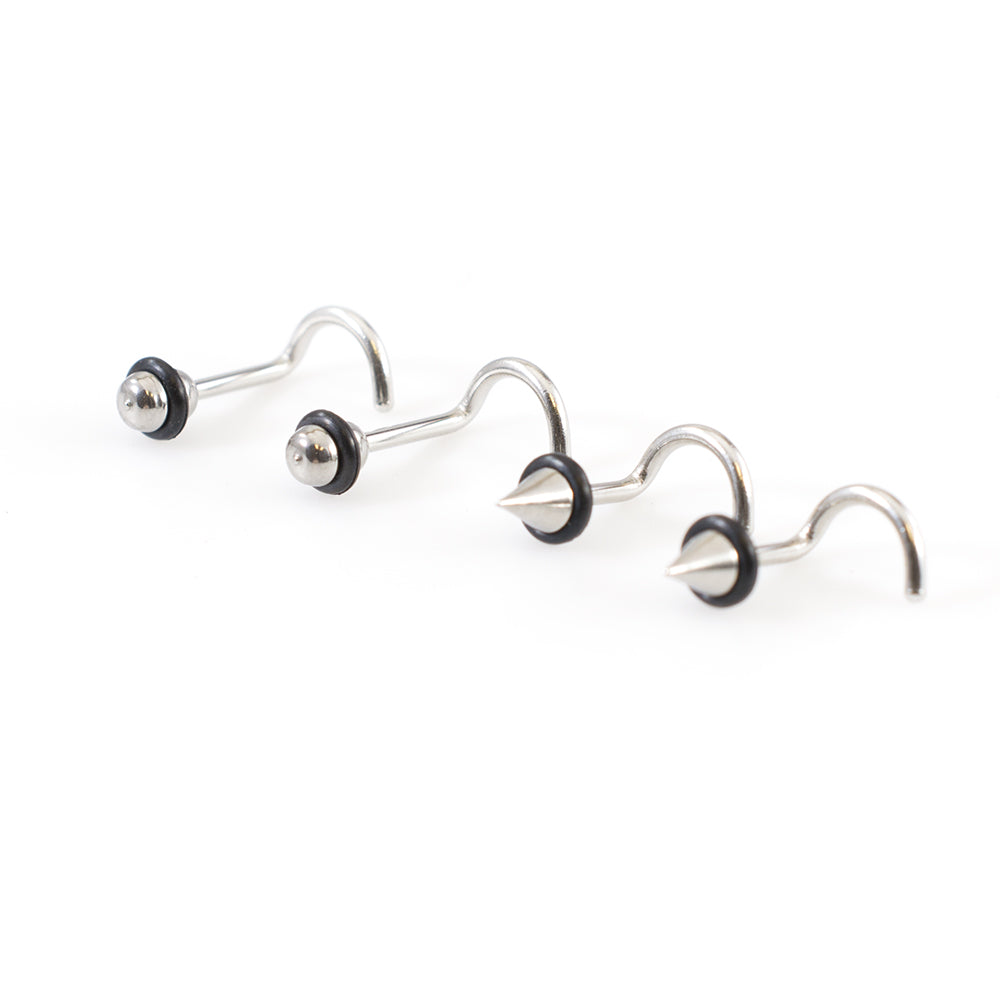Surgical Steel 18 Gauge Nose Piercing Kit - 10 Pack