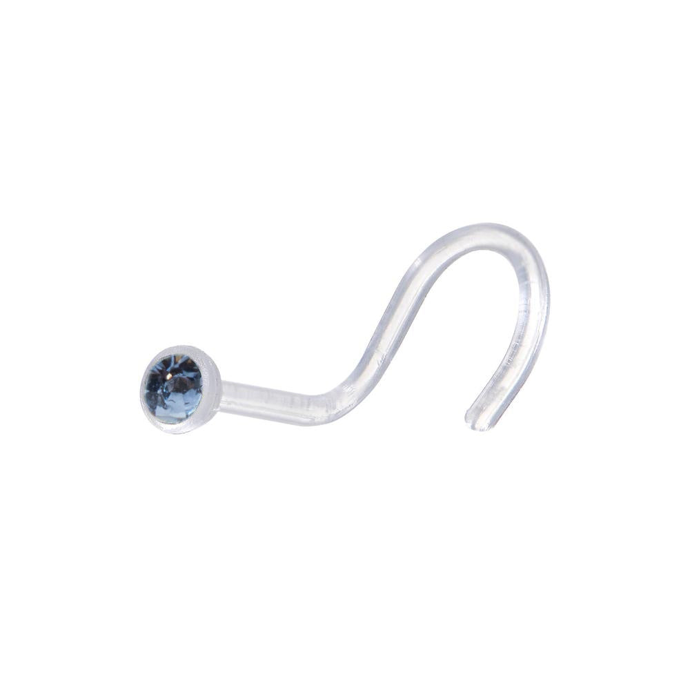 Surgical Steel 22 Gauge CZ Nose Rings Assorted Styles - 4 Pack