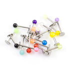 Surgical Steel 14 & 16G Labret Monroe Acrylic Ball Value - 20 Pack