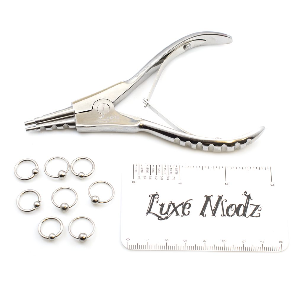 Surgical Steel Captive Bead Kit with Opener & Measurement Card