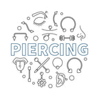 Surgical Steel LionGothic Nose Piercing Kit 10 Pack & Aftercare 4oz