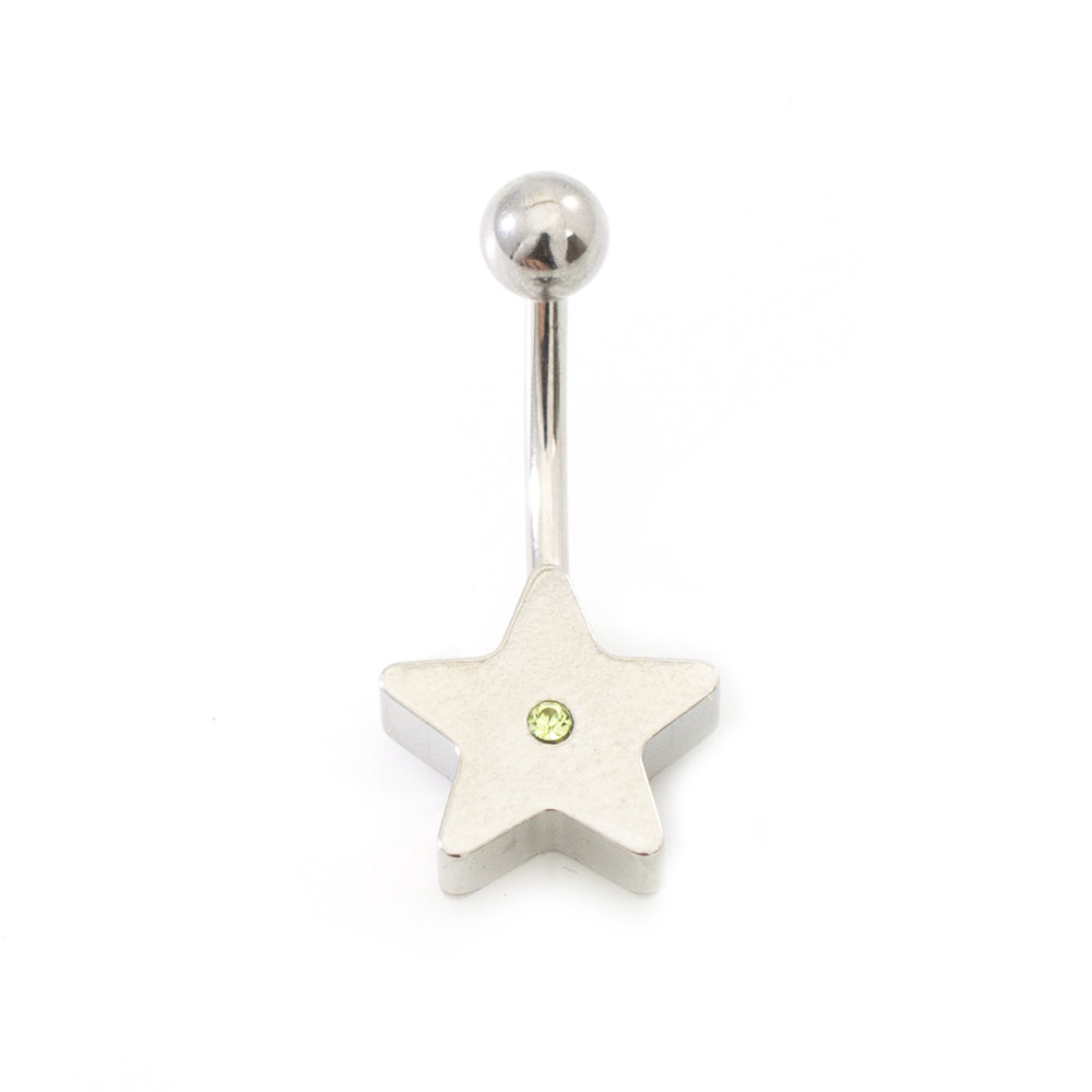 Surgical Steel 14 Gauge Star & Money Sign Belly Rings - Pair
