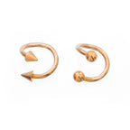 Surgical Steel 16 Gauge Twister Rings Spike & Ball Ends - 6 Pack