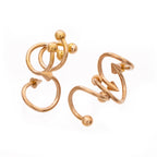 Surgical Steel 16 Gauge Twister Rings Spike & Ball Ends - 6 Pack