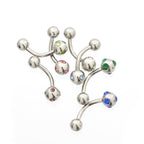 Surgical Steel 14 Gauge Small CZ Belly Button Ring