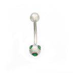 Surgical Steel 14 Gauge Small CZ Belly Button Ring