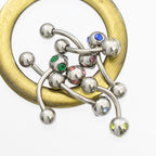 Surgical Steel 14 Gauge Small CZ Belly Button Ring