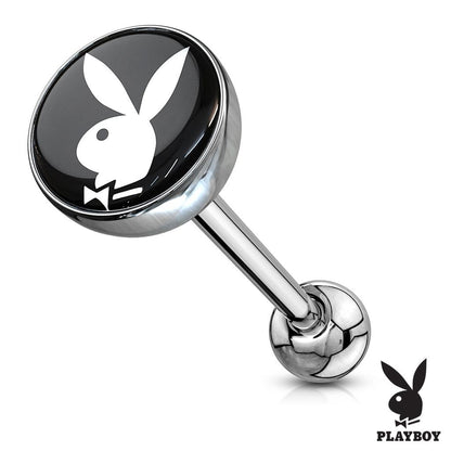 Surgical Steel 14 Gauge Tongue Barbell with Playboy Bunny Logo - photo 4