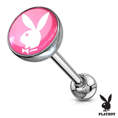 Surgical Steel 14 Gauge Tongue Barbell with Playboy Bunny Logo - photo 5