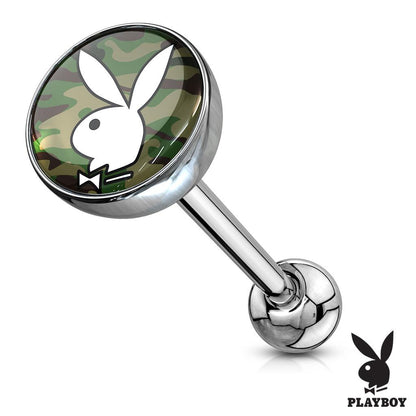 Surgical Steel 14 Gauge Tongue Barbell with Playboy Bunny Logo - photo 7