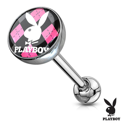 Surgical Steel 14 Gauge Tongue Barbell with Playboy Bunny Logo - photo 10