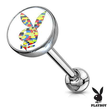 Surgical Steel 14 Gauge Tongue Barbell with Playboy Bunny Logo - photo 11