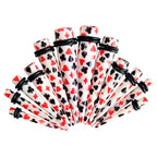 Acrylic 6G to 1/2" Playing Cards White Ear Tapers Kit - 12 Pack