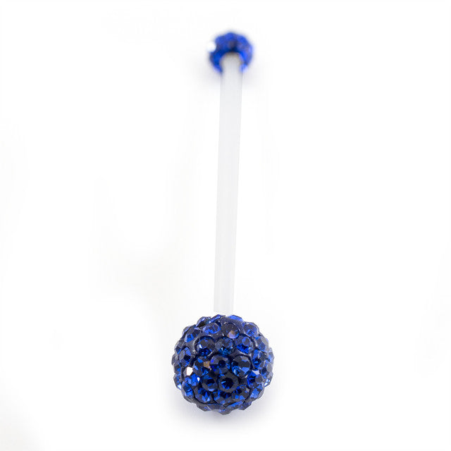 Bio-Flex Long Pregnancy Belly 14 Gauge 1-1/2" (38 mm) & Ferido Ball - Kruelty - Photo 6