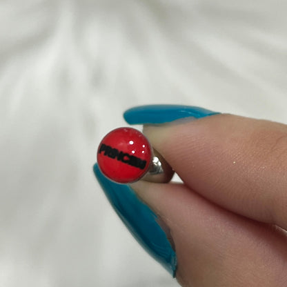 Surgical Steel 14 Gauge Tongue Barbell with Princess Logo - photo 3