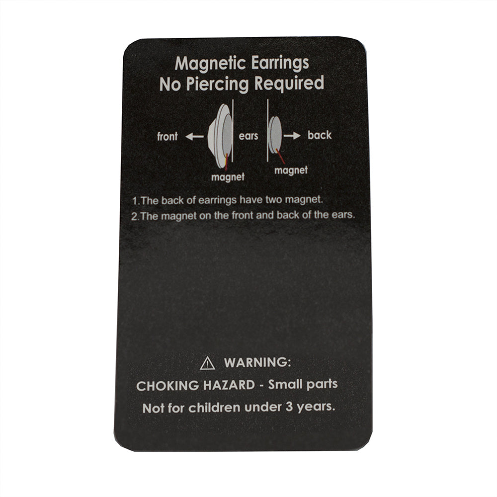 Surgical Steel Magnetic Earrings with Blue CZ Studs - Pair - photo 4