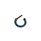 Ion Plated Surgical Steel 16 Gauge Septum Clicker with Aqua Opalite - photo 3