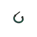 Ion Plated Surgical Steel 16 Gauge Septum Clicker with Aqua Opalite - photo 4