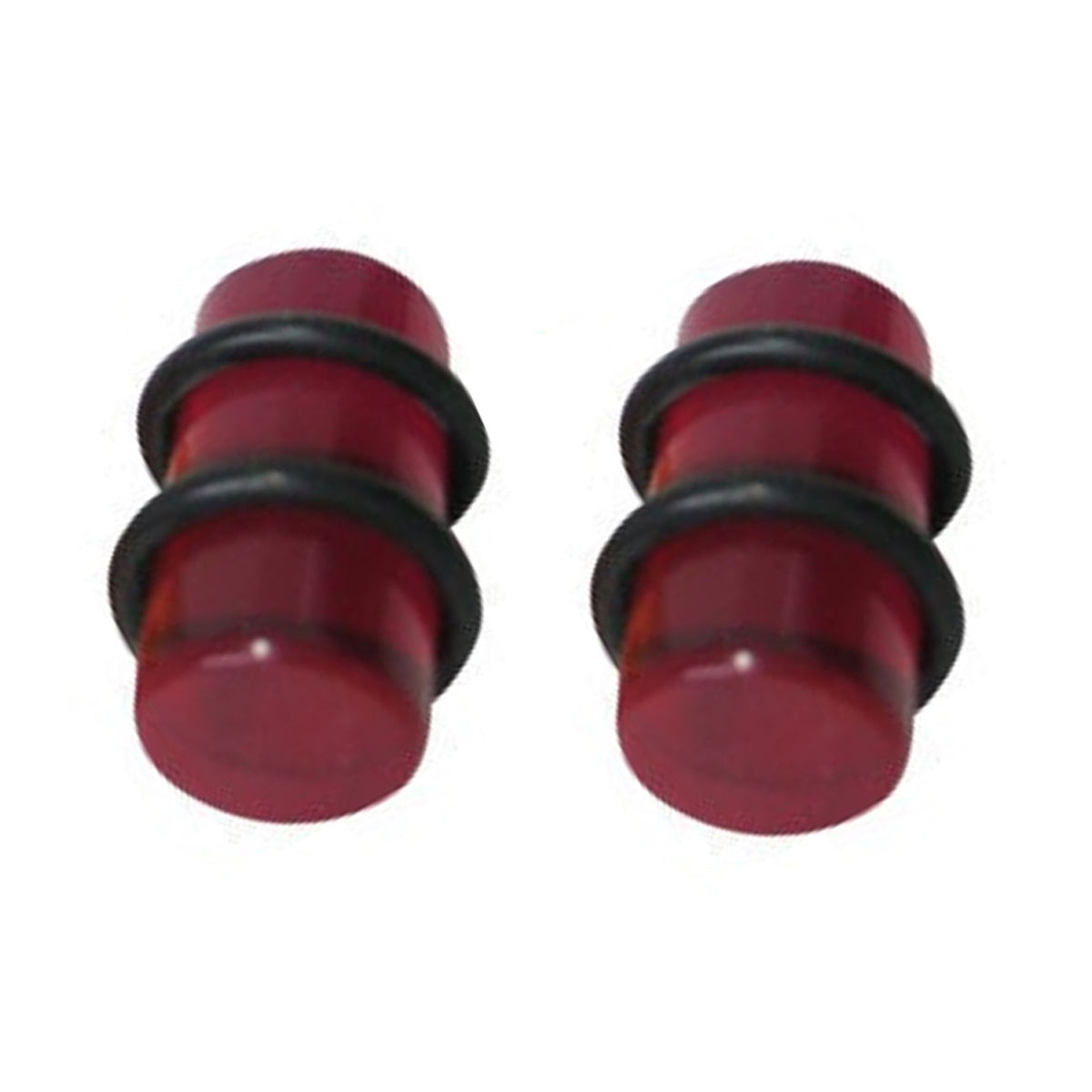 Acrylic 0 Gauge to 7/16 Inch UV Glow Ear Plugs with O Rings - Pair - photo 4