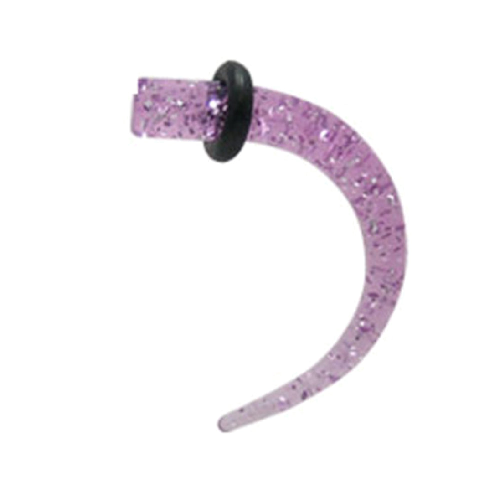 Glitter Acrylic Curved Ear Tapers 6 Gauge - Pair - photo 2