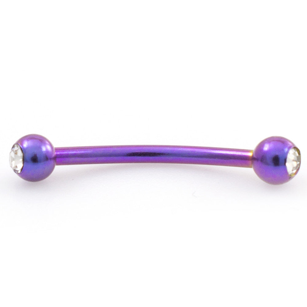 Surgical Steel 16 Gauge Tongue Barbell with CZ Snake Eyes Crystal - photo 5