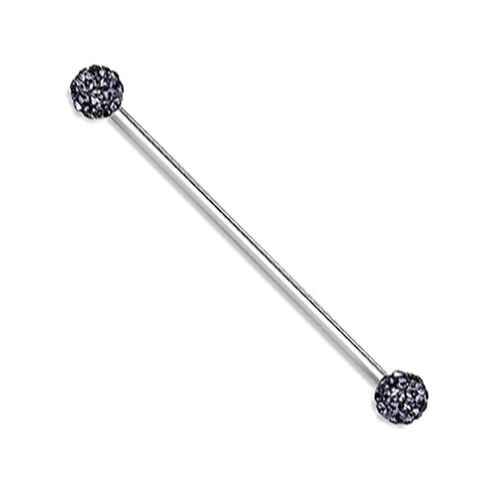 Surgical Steel 14 Gauge Industrial Barbell with Ferido Balls - photo 5