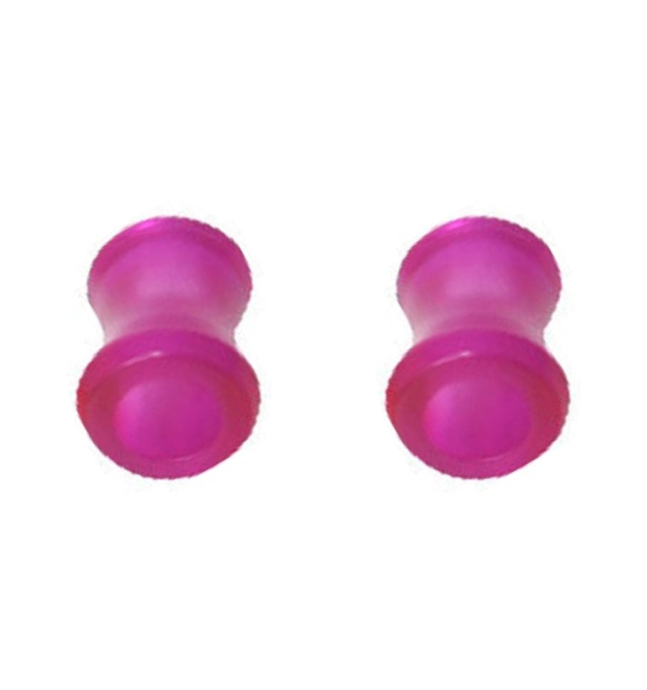 Acrylic 2 Gauge UV Glow Double Flare Ear Tunnels - Pair - photo 4