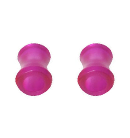 Acrylic 2 Gauge UV Glow Double Flare Ear Tunnels - Pair - photo 4