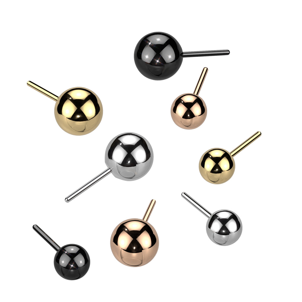 Titanium Push In Threadless Solid Color Replacement Ball