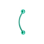 Surgical Steel 16 Gauge Tongue Barbell with PVD Bent Snake Eyes - photo 6