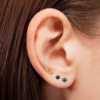 Surgical Steel 20 Gauge PVD Ball End Stud Earrings - 10 Pack