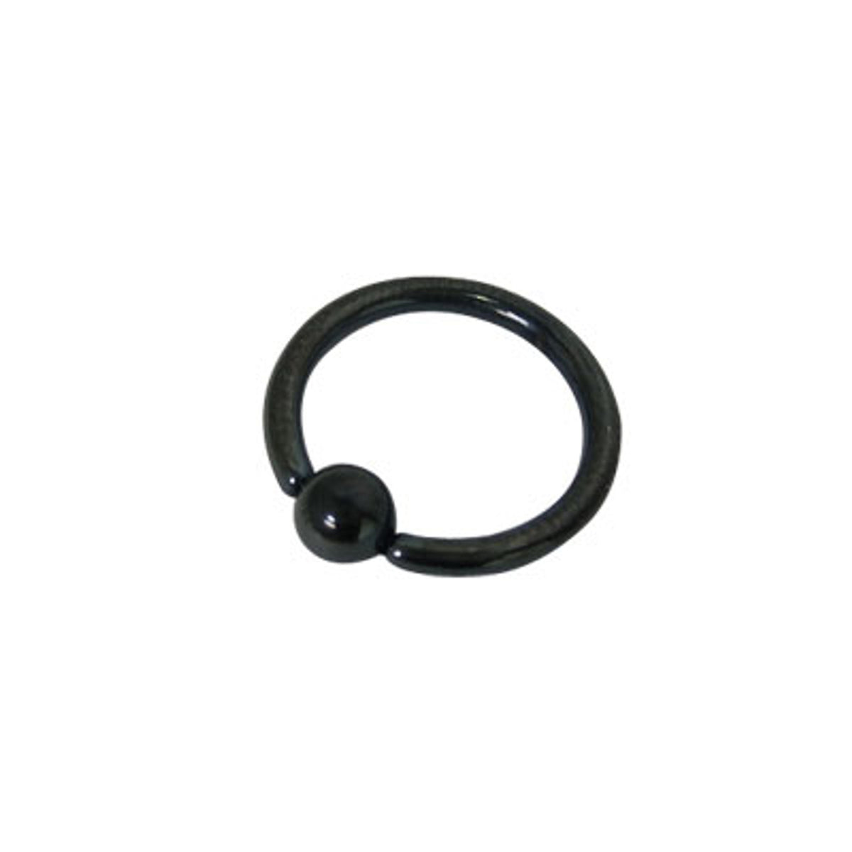 Surgical Steel 14 Gauge PVD Black Captive Bead Ring - photo 2