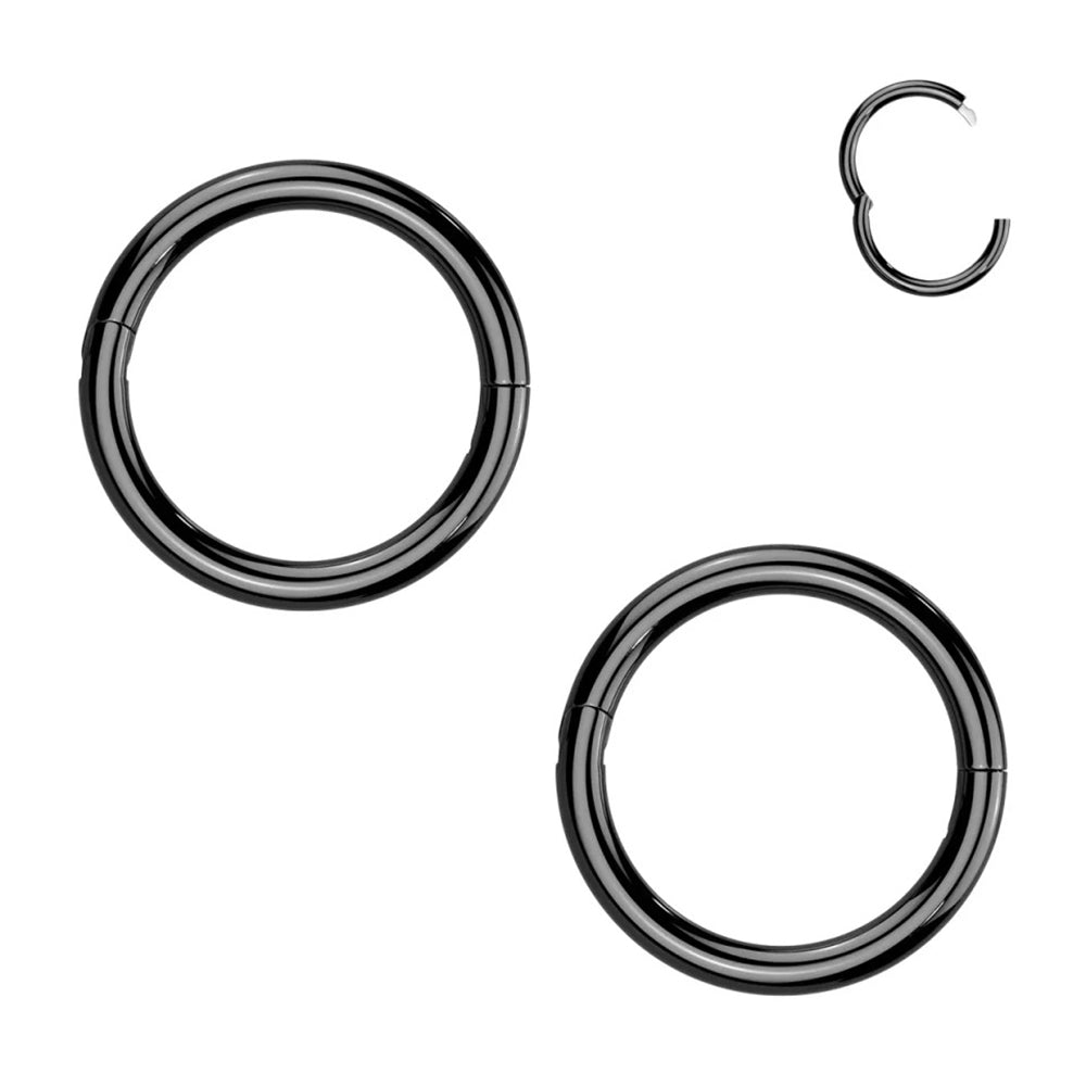 Titanium Hinged Segment Ring 18G 6mm to 10mm with Clicker - photo 7