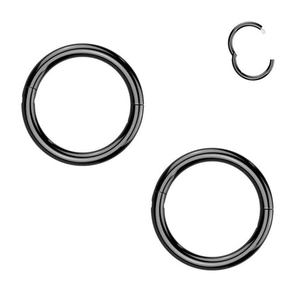 Titanium Hinged Segment Ring 18G 6mm to 10mm with Clicker - photo 7