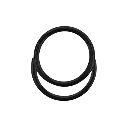 Titanium 16 Gauge Double Hoop Hinged Clicker Segment Ring - photo 4