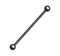 Surgical Steel 14 Gauge Industrial Barbell Black with Ball End