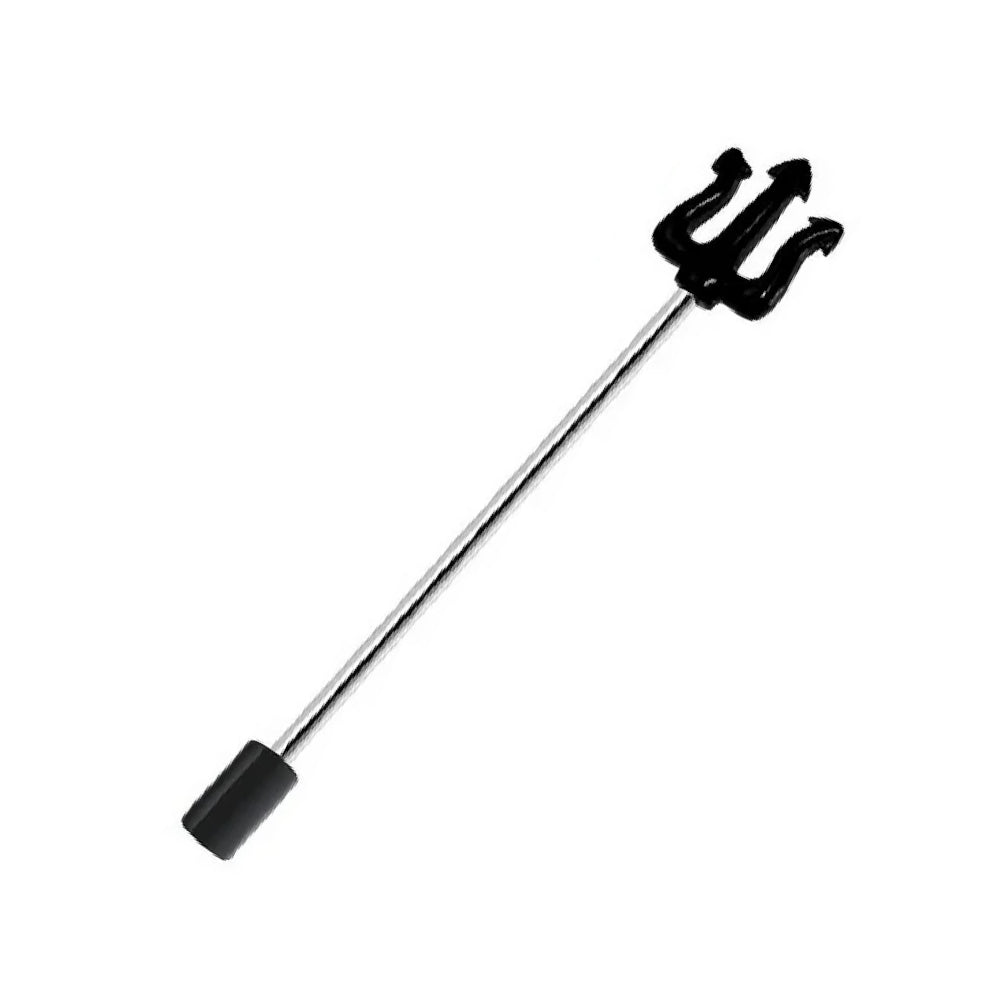 Surgical Steel 14 Gauge Industrial Barbell with Pitchfork Trident - photo 5