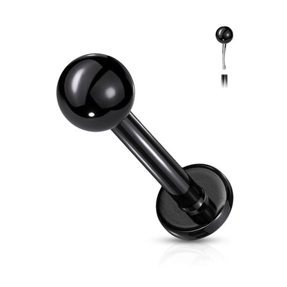 Titanium 16 to 20 Gauge Flat Back Labret Stud with Balls - photo 3