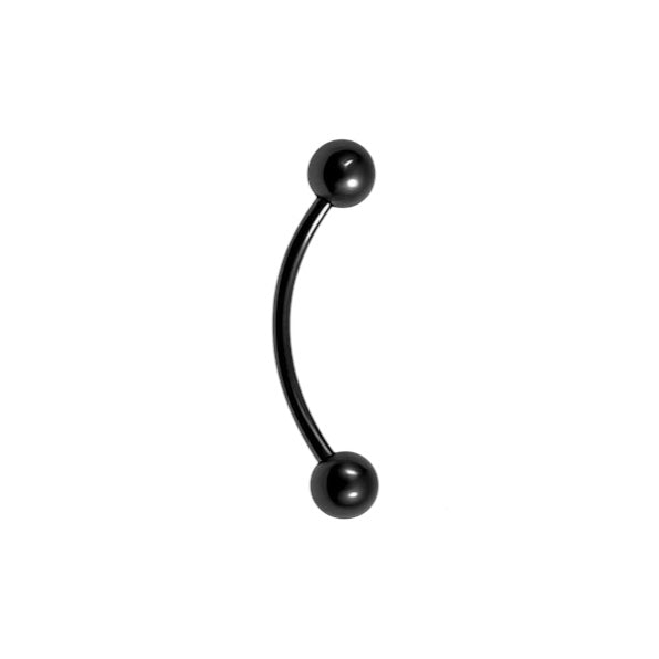 Surgical Steel 16 Gauge Tongue Barbell with PVD Bent Snake Eyes - photo 7