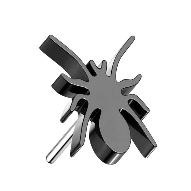 Titanium Threadless Push In Flat Spider Top