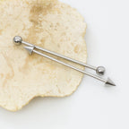 Surgical Steel 14 Gauge Industrial Barbell Spike with Ball - Pair - View 3