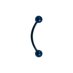 Surgical Steel 16 Gauge Tongue Barbell with PVD Bent Snake Eyes - photo 8