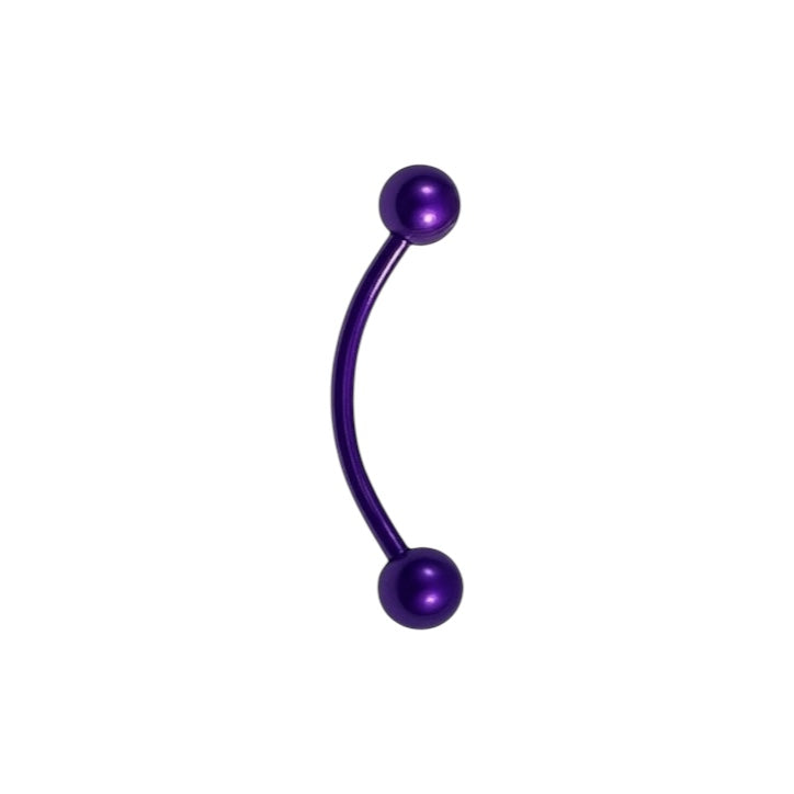 Surgical Steel 16 Gauge Tongue Barbell with PVD Bent Snake Eyes - photo 9