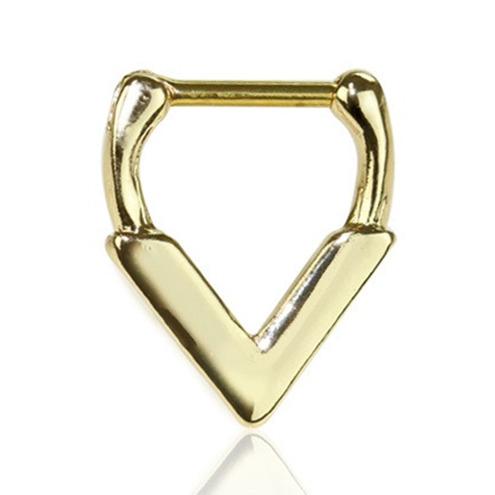 Surgical Steel 14 Gauge Triangle Victory Drop Septum Clicker - 6mm - photo 4