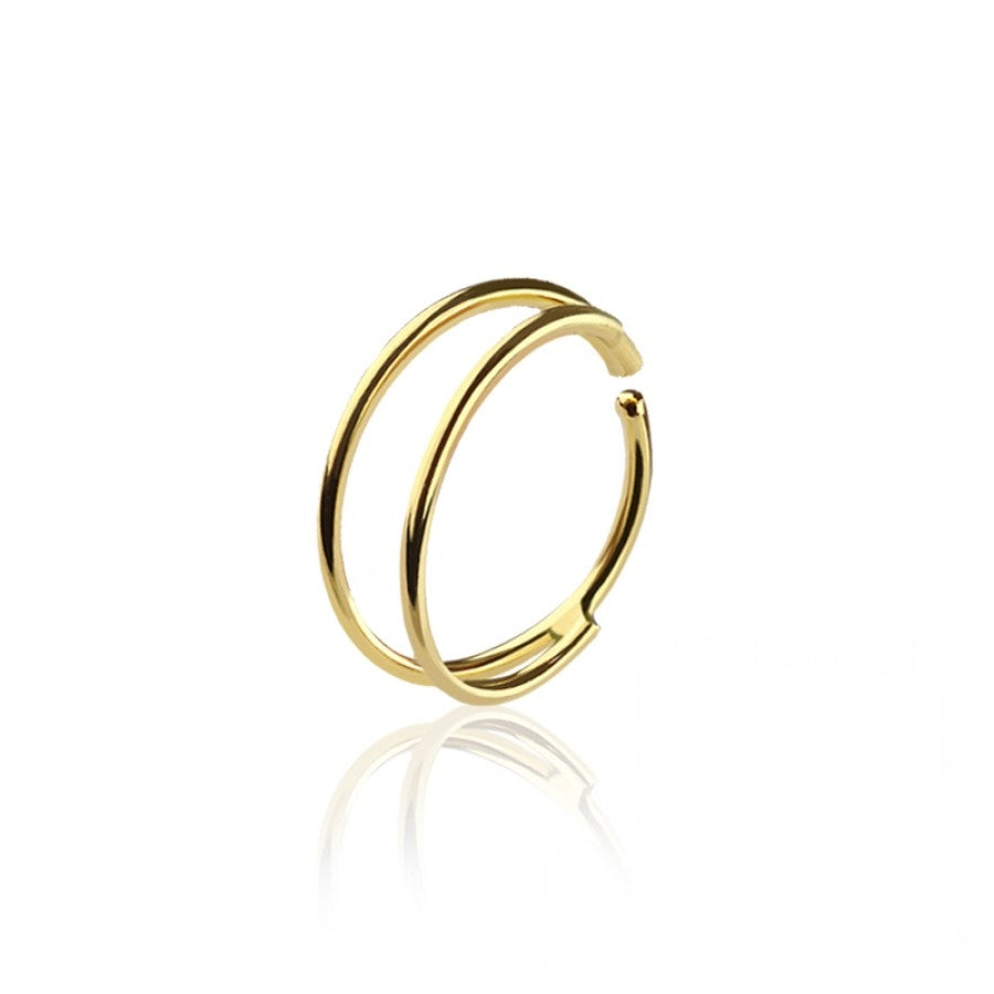 Surgical Steel 22 Gauge Bendable Double Hoop Ring