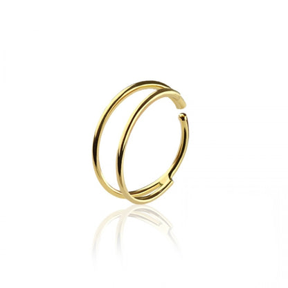 Surgical Steel 22 Gauge Bendable Double Hoop Ring