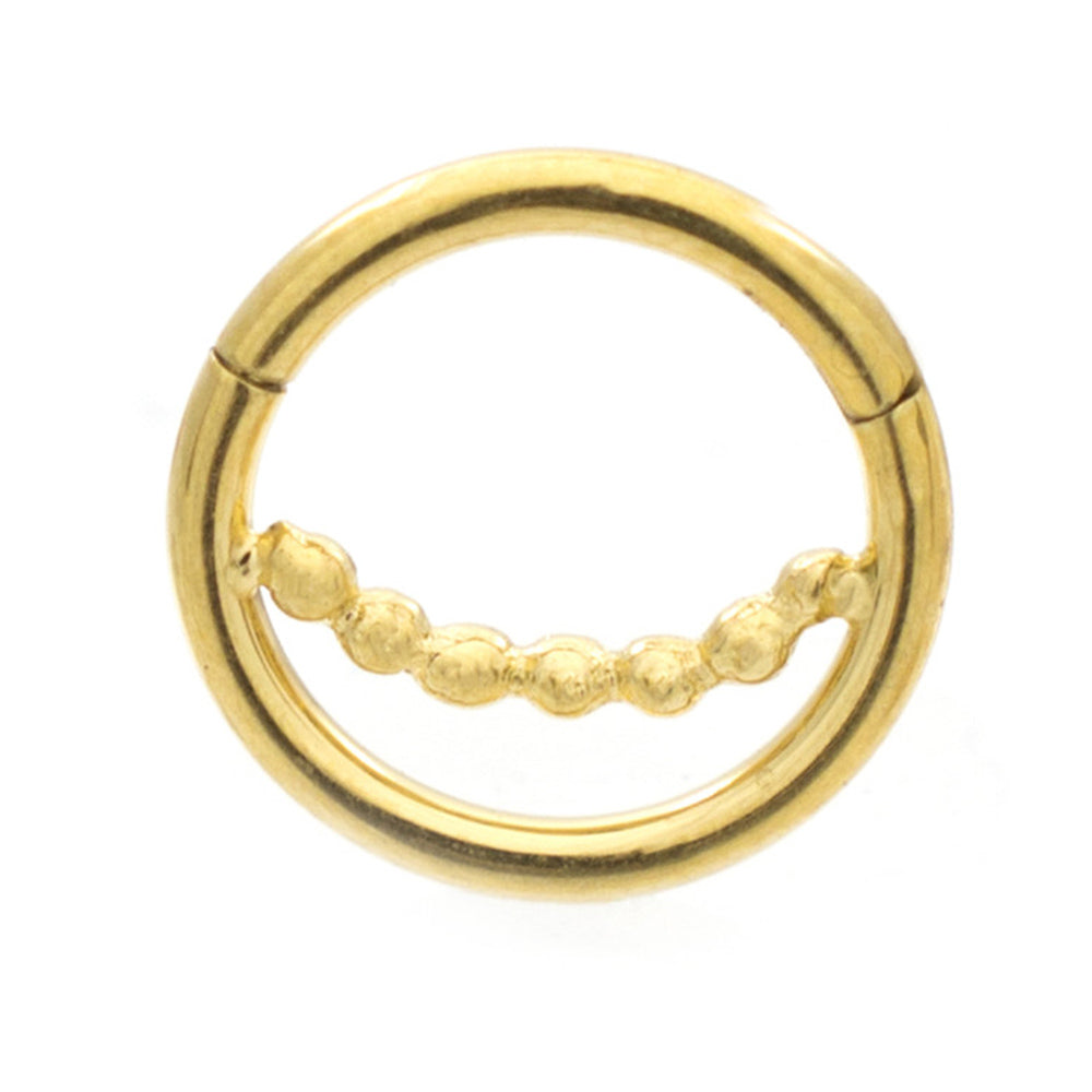 Surgical Steel 16 Gauge Hinged Ball Chain Clicker Segment Ring - 8mm - photo 4