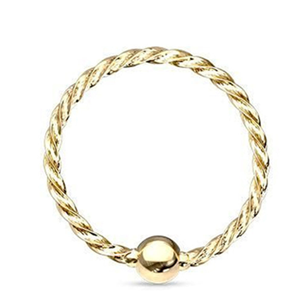 Surgical Steel 18 & 20 Gauge Twister Rope Bendable Hoop - 8mm - photo 8